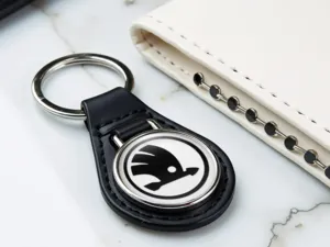 Skoda Portachiavi Logo Pelle Di Stile Edizione Design